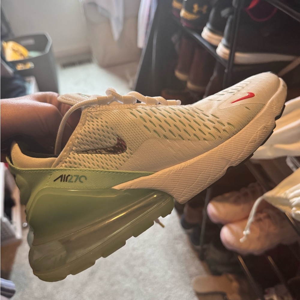 Nike Air Max 270 - Green, White, and Red